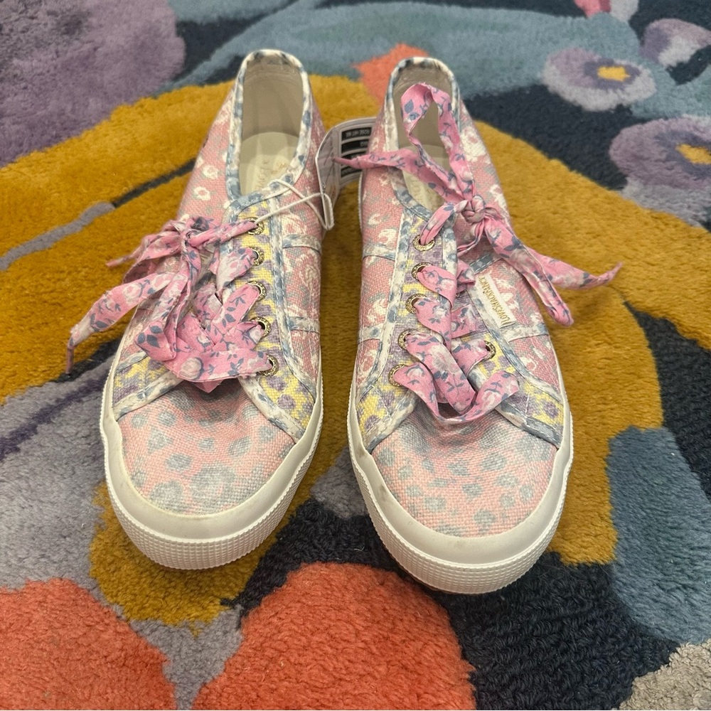 NWT Superga x LOVESHACKFANCY Rose Heart Mix Sneakers
